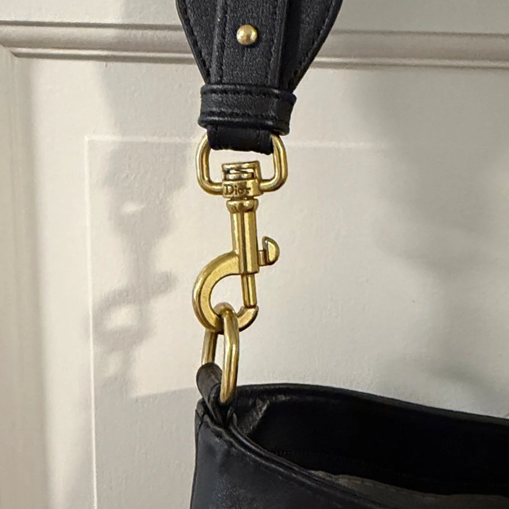 Black Leather Crossbody Bag - Picture 2 of 5